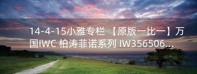 14-4-15小雅專欄 【原版一比一】萬(wàn)國(guó)IWC 柏濤菲諾系列 IW356506 最新版西鐵城9015