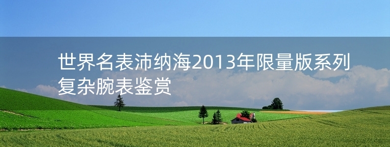 世界名表沛納海2013年限量版系列復雜腕表鑒賞