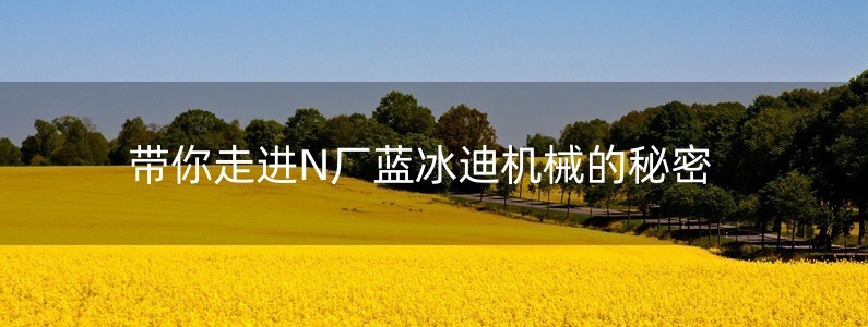 帶你走進(jìn)N廠藍(lán)冰迪機(jī)械的秘密