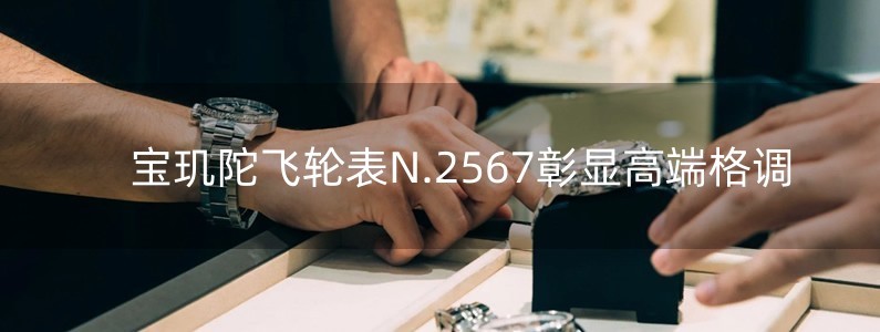 寶璣陀飛輪表N.2567彰顯高端格調(diào)