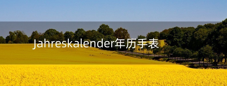 Jahreskalender年歷手表