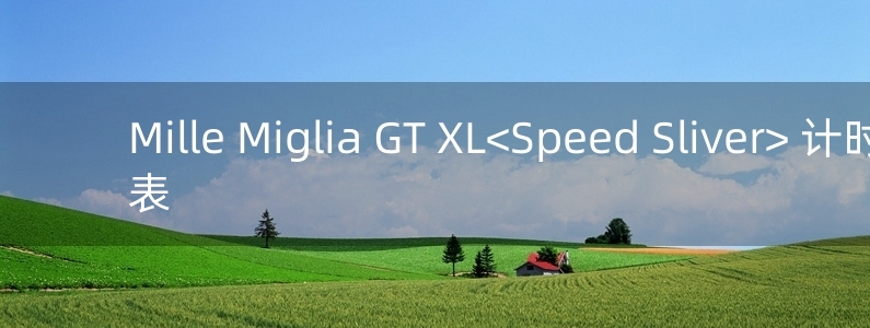 Mille Miglia GT XL<Speed Sliver> 計時碼表