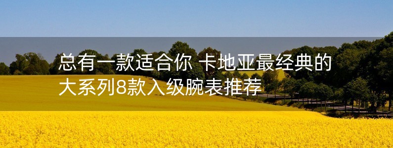 總有一款適合你 卡地亞最經(jīng)典的7大系列8款入級(jí)腕表推薦