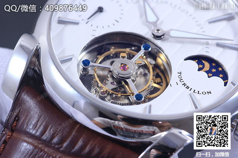 Parmigiani Fleurier Tonda 帕瑪強(qiáng)尼Tourbillon系列白盤星月相陀飛輪手表