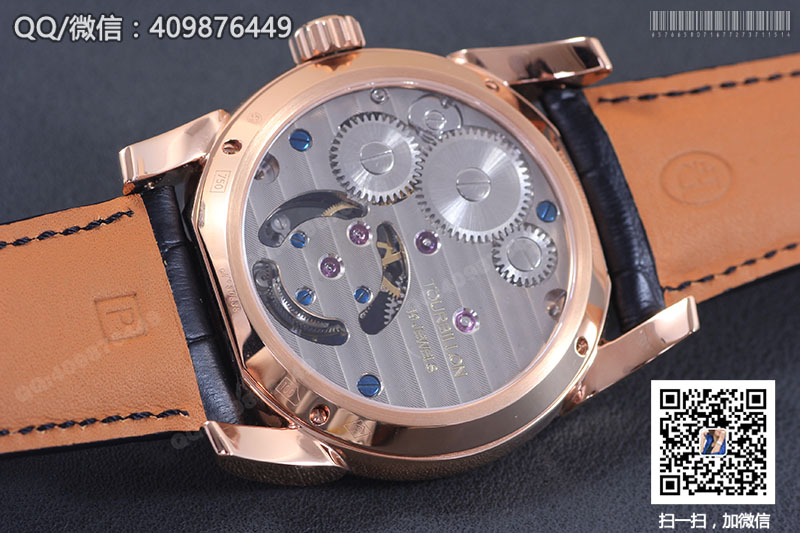 Parmigiani Fleurier Tonda 帕瑪強(qiáng)尼Tourbillon系列玫瑰金黑盤星月相陀飛輪手表