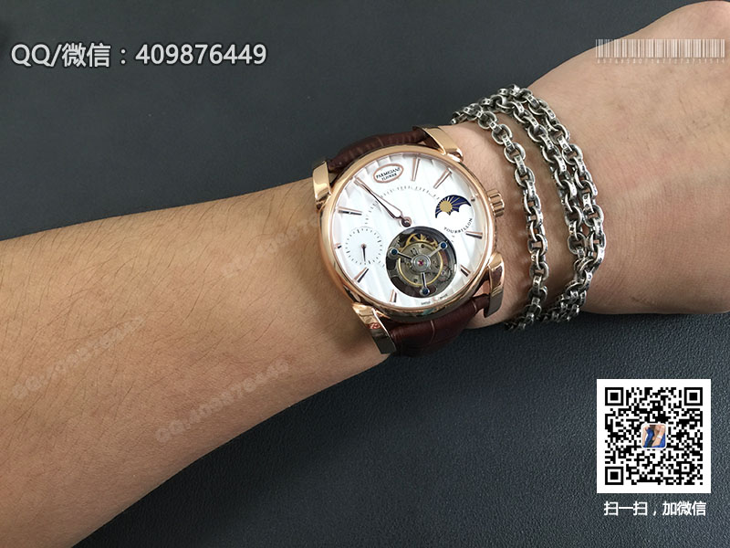 Parmigiani Fleurier Tonda 帕瑪強尼Tourbillon系列玫瑰金白盤星月相陀飛輪手表