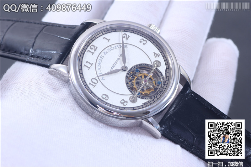 A. Lange & S?hne朗格1815系列陀飛輪腕表 精鋼表殼 白色字面 銀色數(shù)字刻度