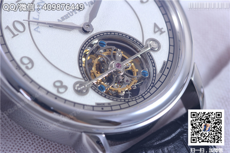 A. Lange & S?hne朗格1815系列陀飛輪腕表 精鋼表殼 白色字面 銀色數(shù)字刻度