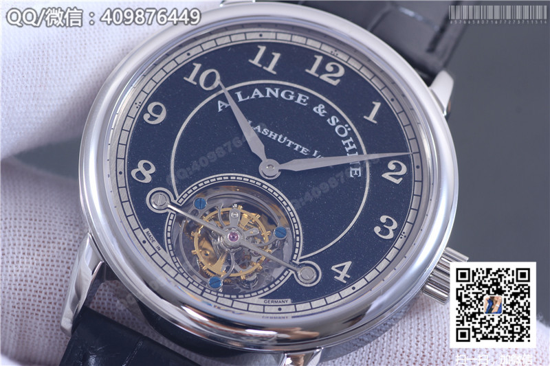 A. Lange & S?hne朗格1815系列陀飛輪腕表 黑色字面 精鋼表殼 銀色刻度