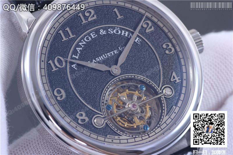 A. Lange & S?hne朗格1815系列陀飛輪腕表 黑色字面 精鋼表殼 銀色刻度