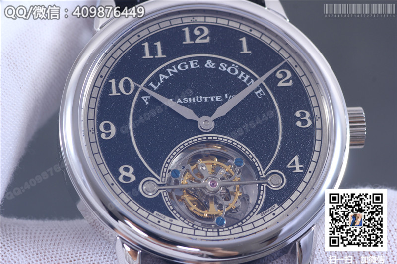 A. Lange & S?hne朗格1815系列陀飛輪腕表 黑色字面 精鋼表殼 銀色刻度