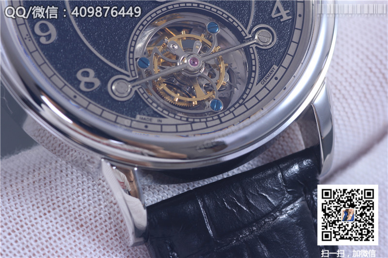 A. Lange & S?hne朗格1815系列陀飛輪腕表 黑色字面 精鋼表殼 銀色刻度