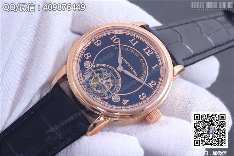 高級陀飛輪腕表朗格A.Lange&Sohne 1815系列 玫瑰金表殼 黑色字面