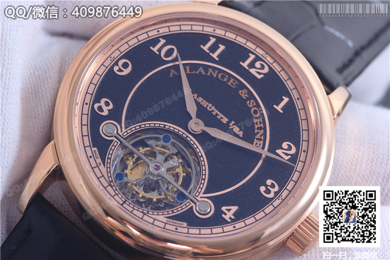 高級陀飛輪腕表朗格A.Lange&Sohne 1815系列 玫瑰金表殼 黑色字面