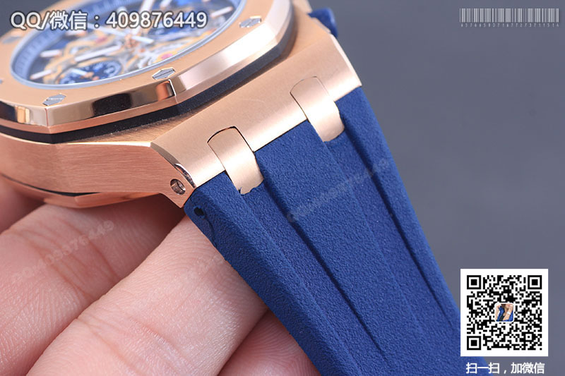 Audemars Piguet愛彼皇家橡樹系列26347TI.GG.D004CA.01玫瑰金鏤空石英腕表