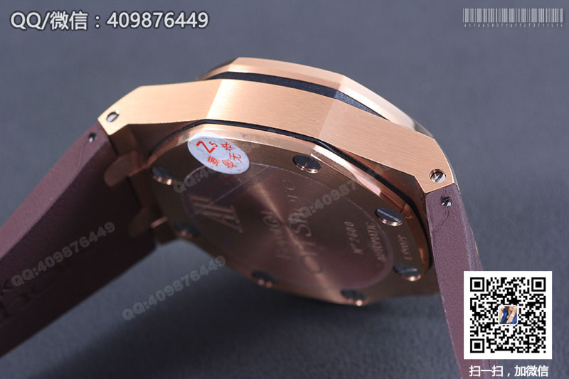 Audemars Piguet愛彼皇家橡樹系列26347TI.GG.D004CA.01玫瑰金鏤空石英腕表