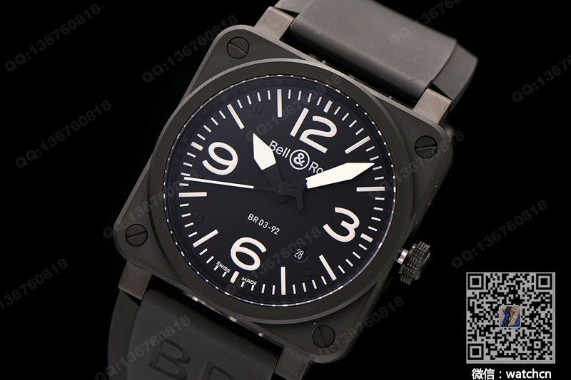 Bell & Ross柏萊士AVIATION系列BR03-92 BLACK MATTE 腕表