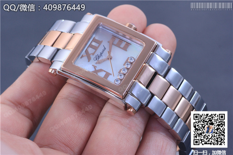 CHOPARD蕭邦HAPPY DIAMONDS系列278516-6002間玫瑰金腕表