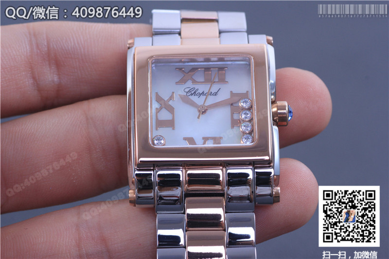 CHOPARD蕭邦HAPPY DIAMONDS系列278516-6002間玫瑰金腕表