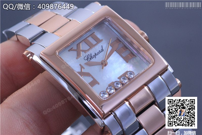 CHOPARD蕭邦HAPPY DIAMONDS系列278516-6002間玫瑰金腕表