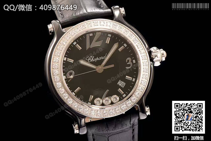 【精品】Chopard蕭邦HAPPY DIAMONDS系列278551-3004鑲鉆石英腕表