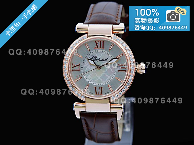 蕭邦CHOPARD女士時(shí)尚腕表【鑲鉆】【藍(lán)寶石鏡面】【玫瑰金】【夜光】【防水】