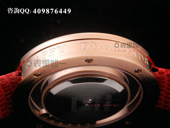 蕭邦chopard瑞士石英時(shí)尚女士腕表 內(nèi)圈轉(zhuǎn)動(dòng)水鉆 玫瑰金