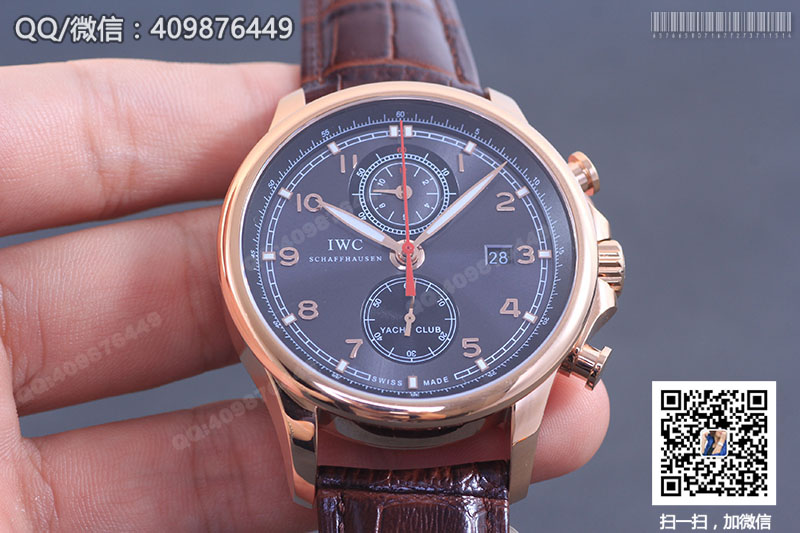 IWC萬國葡萄牙系列IW390202自動機械腕表 棕色皮帶款