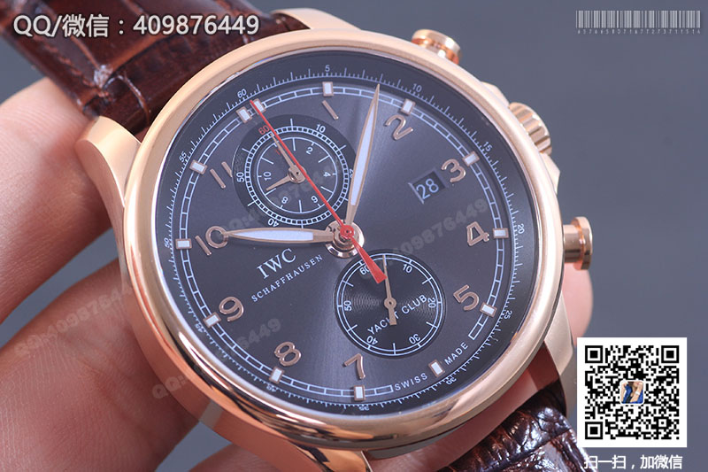 IWC萬國葡萄牙系列IW390202自動機械腕表 棕色皮帶款