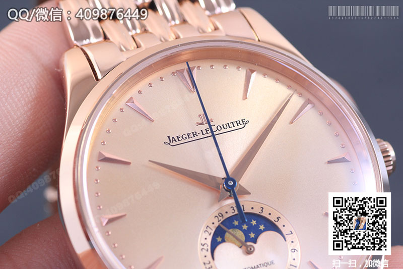 高仿積家Jaeger-LeCoultre MASTER CONTROL大師系列玫瑰金自動機械腕表