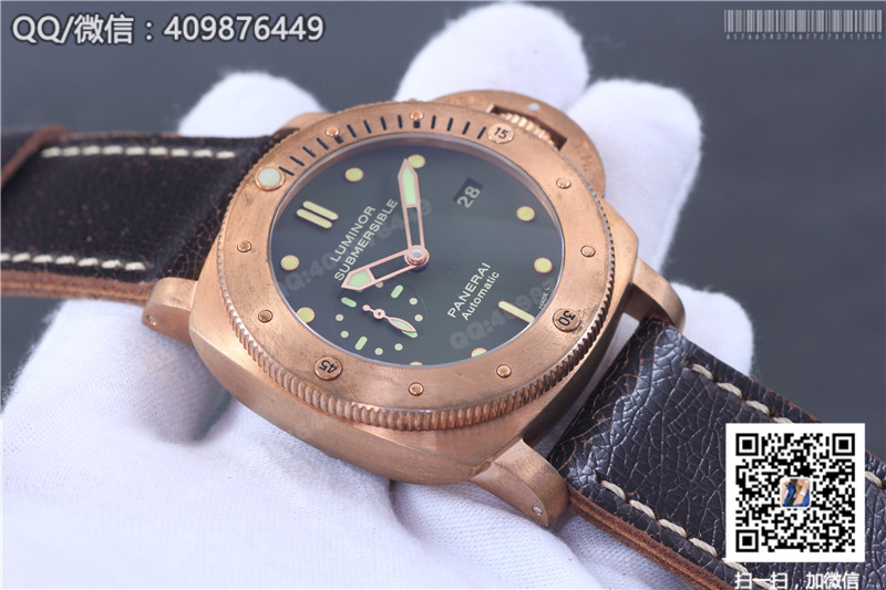 【ZF廠青銅】高仿沛納海Panerai Submersible限量珍藏版 PAM00382男士機(jī)械手表 青銅外殼