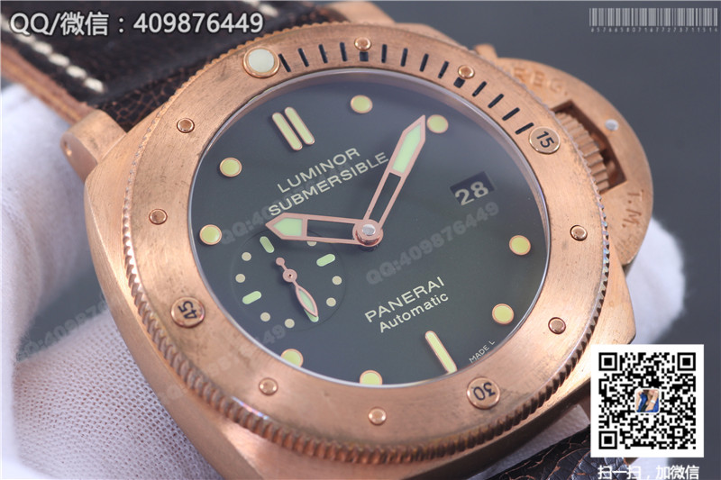 【ZF廠青銅】高仿沛納海Panerai Submersible限量珍藏版 PAM00382男士機(jī)械手表 青銅外殼