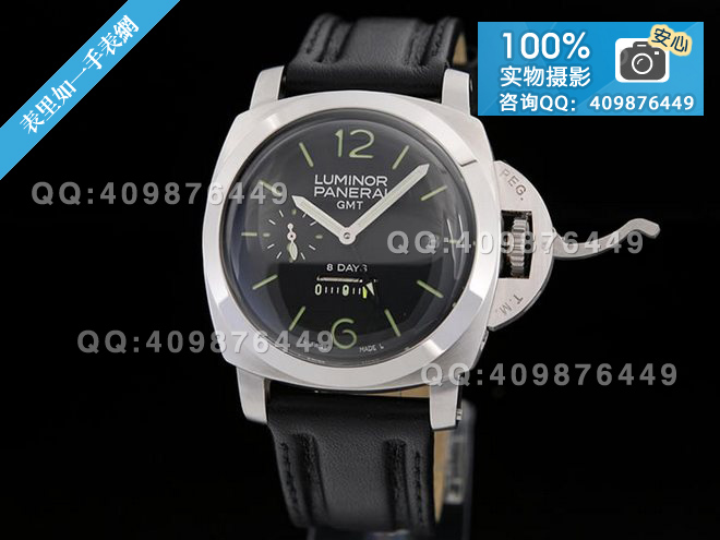 沛納海PANERAI Luminor 1950 8 Days GMT雙時區(qū)計時自動機械背透男表PAM00233