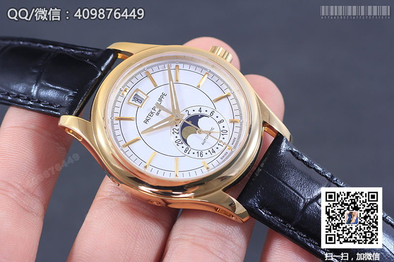 高仿百達翡麗PATEK PHILIPPE復雜功能計時系列5205R-001黃金色自動機械腕表