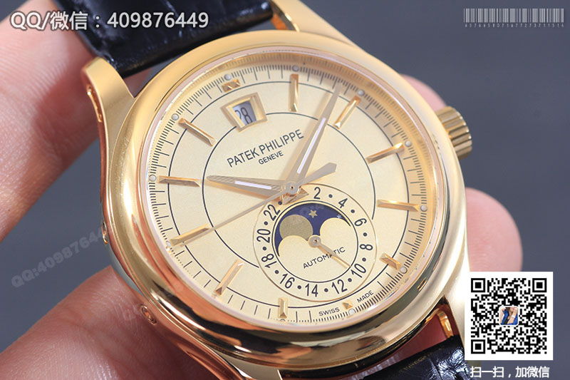 高仿百達翡麗PATEK PHILIPPE復雜功能計時系列5205R-001黃金色自動機械腕表