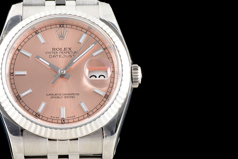 勞力士Rolex日志型系列DateJust 116234-0108機(jī)械男表（粉色面）