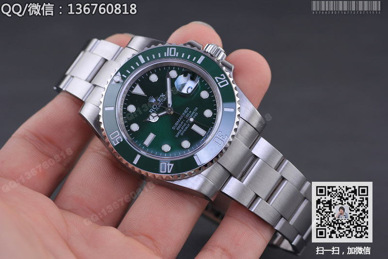 【N廠V6版】勞力士Rolex潛航者型腕表116610LV 綠水鬼 復(fù)刻2836機芯