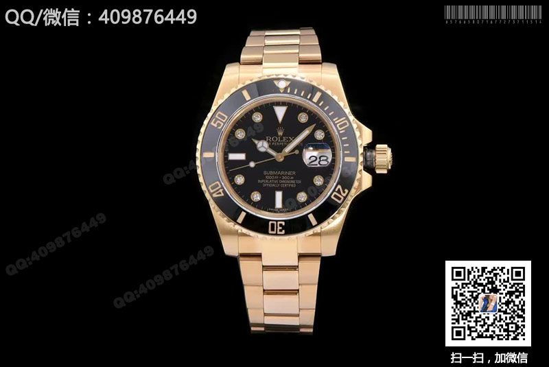 一比一精仿勞力士 Rolex 潛航者 Submariner 116618GLN 全金黑水鬼