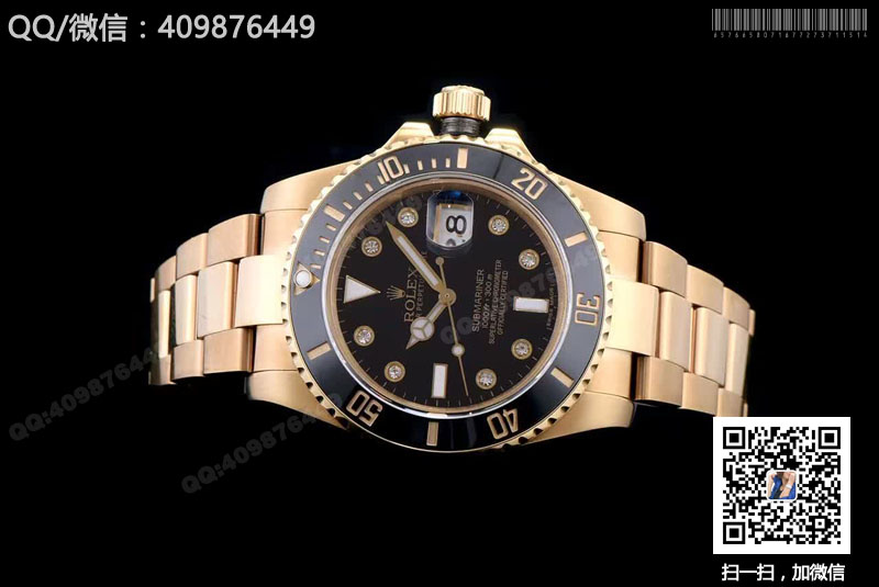 一比一精仿勞力士 Rolex 潛航者 Submariner 116618GLN 全金黑水鬼