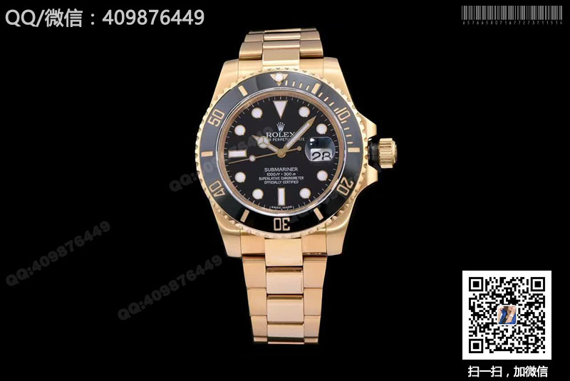 一比一精仿勞力士 Rolex 潛航者 Submariner 116618LN 黑水鬼