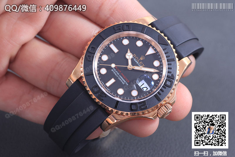 Rolex勞力士游艇名仕型系列 116655 自動(dòng)機(jī)械男表  膠帶金游艇