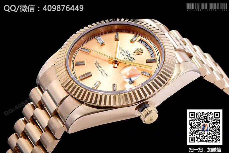 【精品】ROLEX勞力士星期日歷型系列228238 黃金色盤機械腕表