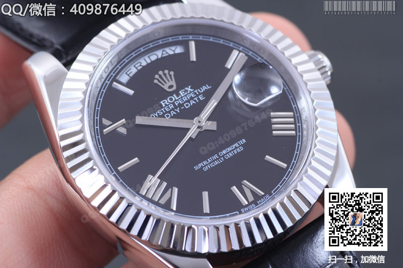 【精品】ROLEX勞力士星期日歷型系列 自動機(jī)械男表黑盤