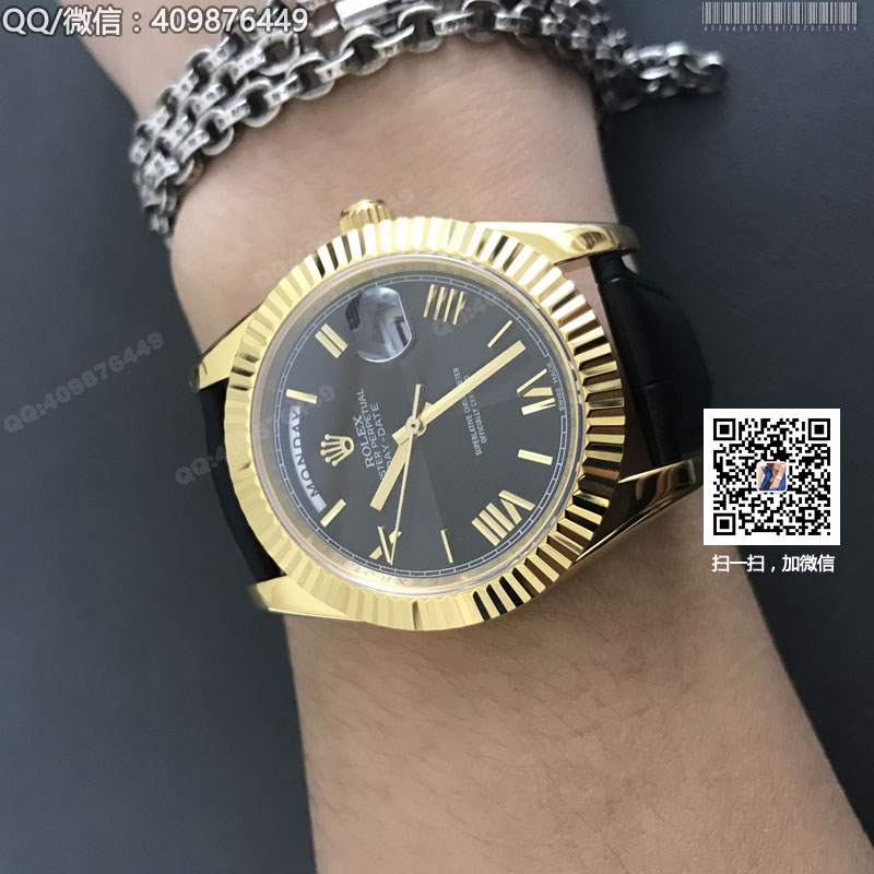 【精品】ROLEX勞力士星期日歷型系列 自動(dòng)機(jī)械男表黑盤(pán)