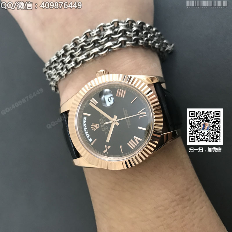 【精品】ROLEX勞力士星期日歷型系列 自動機械男表黑盤