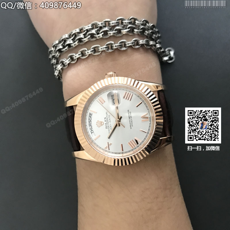 【精品】ROLEX勞力士星期日歷型系列 自動(dòng)機(jī)械男表白盤