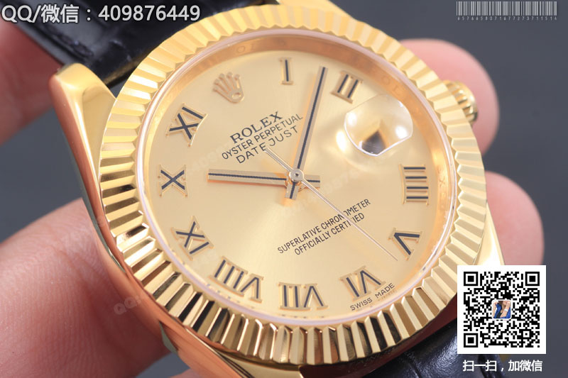 【精品】ROLEX勞力士日志型系列 自動機(jī)械男表金色盤