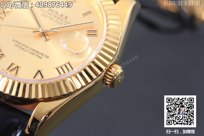 【精品】ROLEX勞力士日志型系列 自動機(jī)械男表金色盤