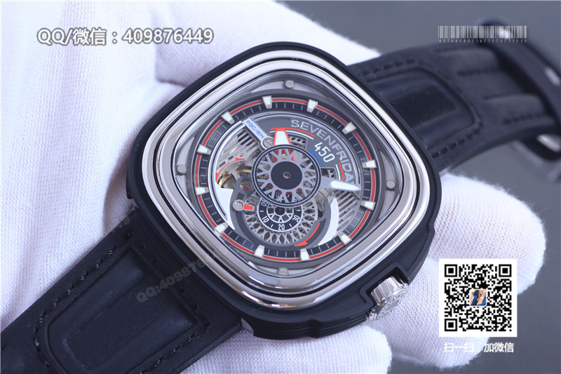 【KW精品】七個(gè)星期五SevenFriday方形時(shí)尚潮流自動(dòng)機(jī)械男表P3B白色表圈款