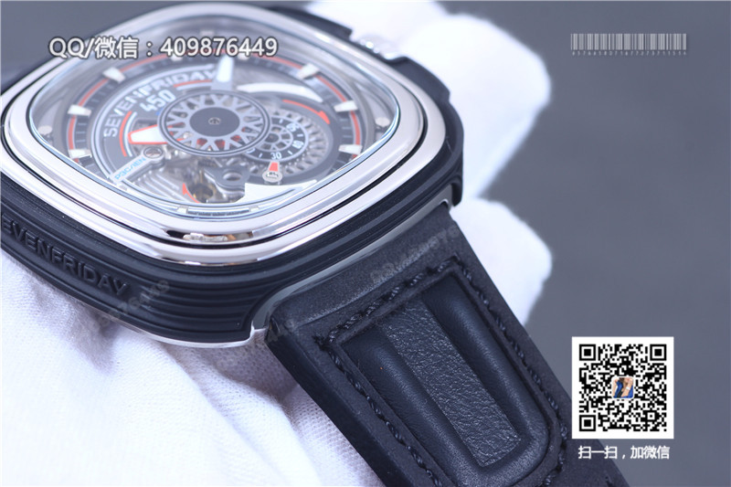 【KW精品】七個(gè)星期五SevenFriday方形時(shí)尚潮流自動(dòng)機(jī)械男表P3B白色表圈款